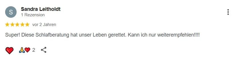 Google-Rezension 8 von 9 für Babyschlummerland