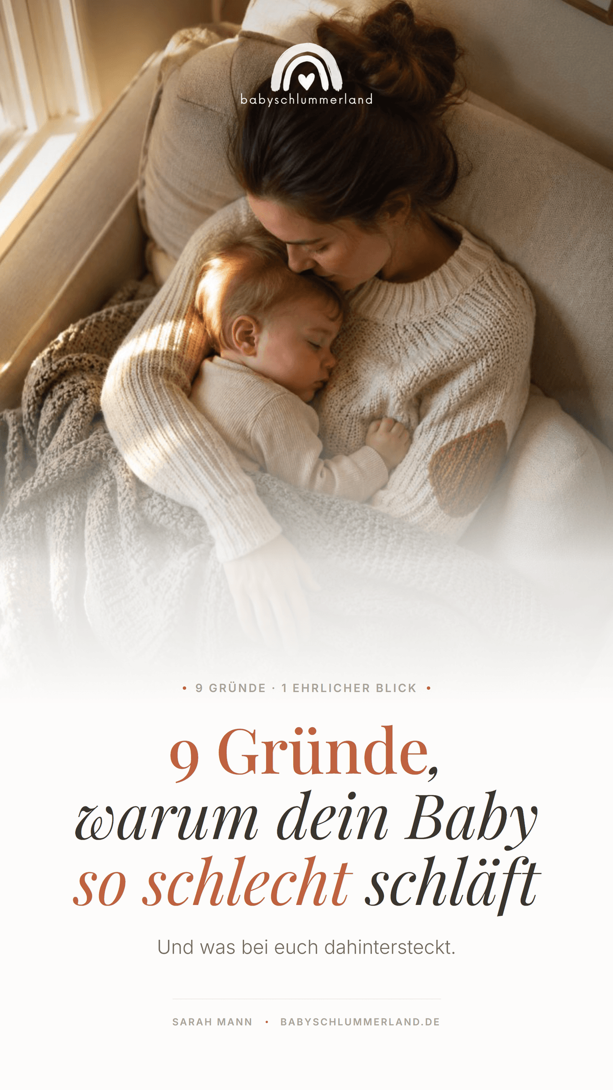 PDF-Guide 9 Gründe warum dein Baby schlecht schläft